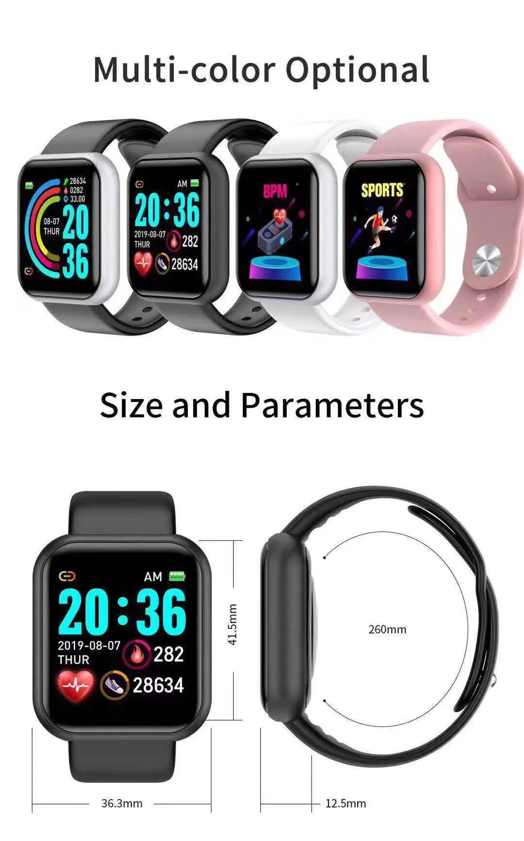 Watch Smartwatch Android - D20 Pro Smart Watch Men Y68