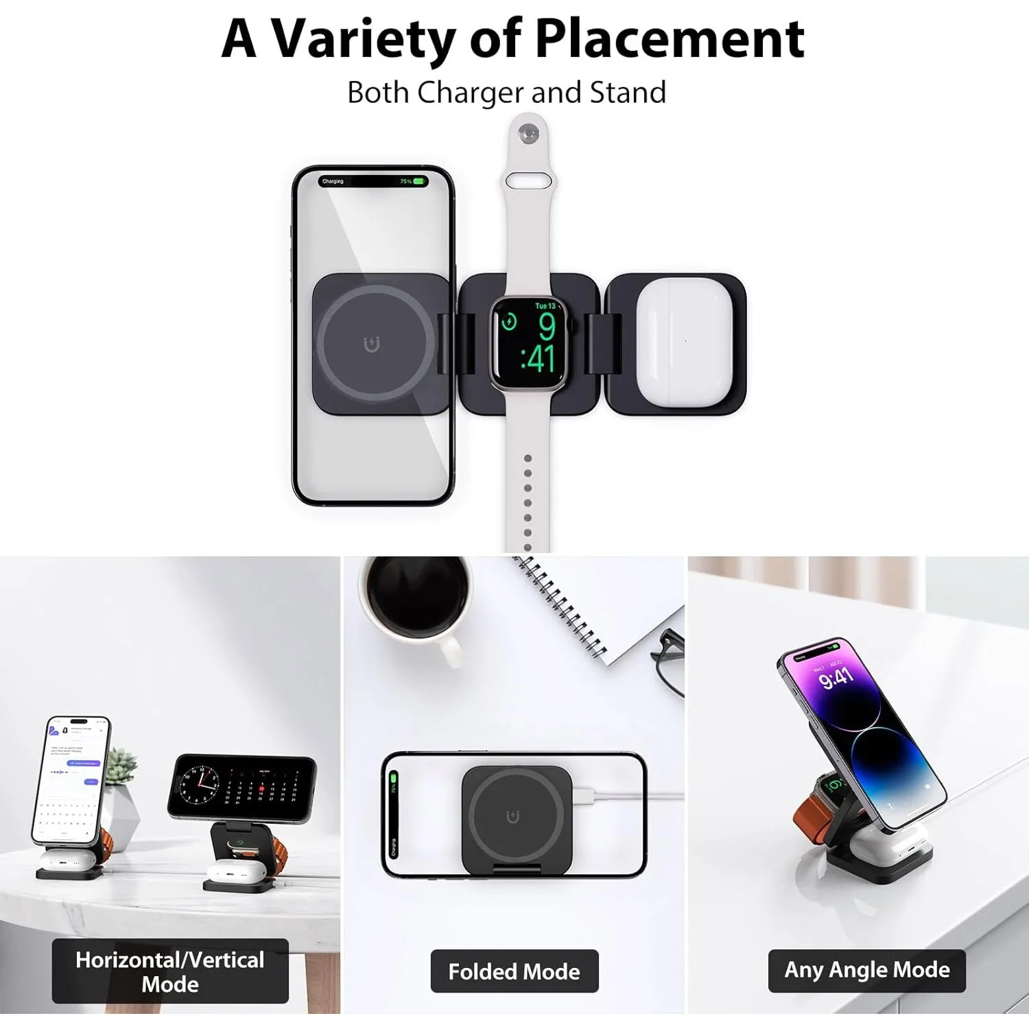 Foldable 3 in 1 Fast Wireless  - огляд і ціна Smartwatch Apple Watch