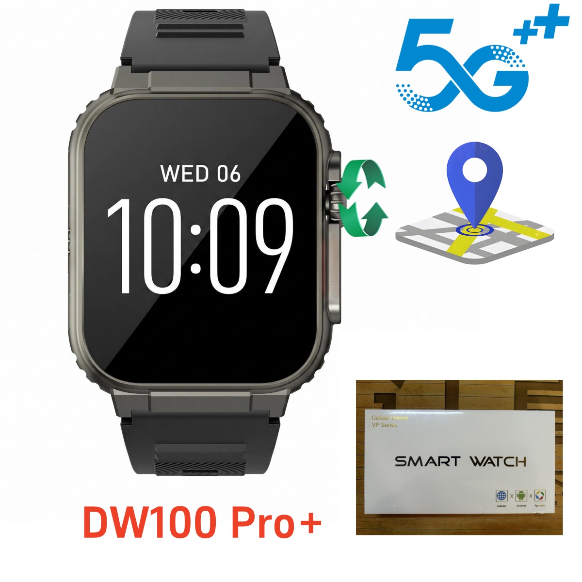 DW100 Pro plus Touch ID Smartw - огляд і ціна Heart Rate Gps Watch