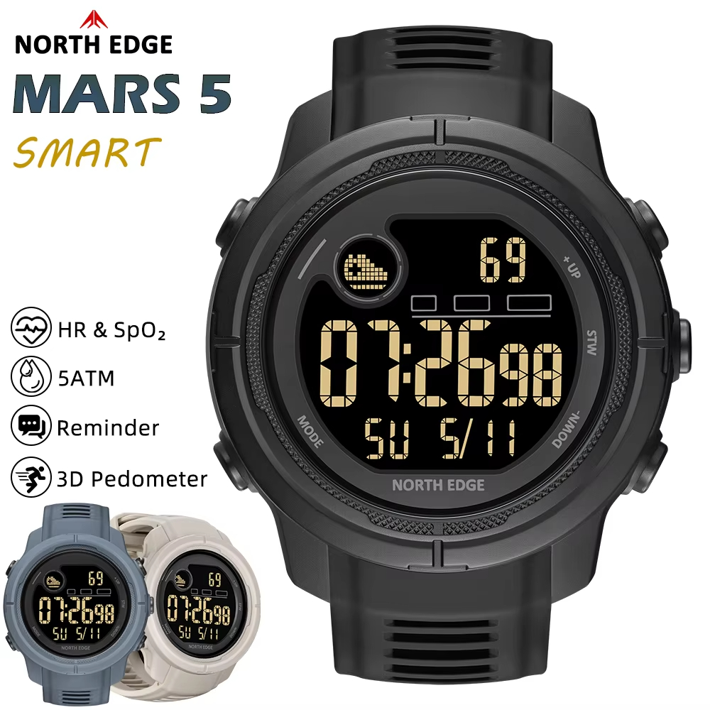 NORTH EDGE NEW MARS 5 Men's Di - огляд і ціна Smartwatch Digital Watches For Women
