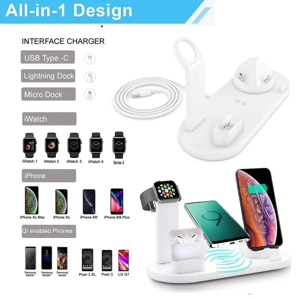 30W 7 in 1 Wireless Charger St - огляд і ціна Smartwatch Apple Watch