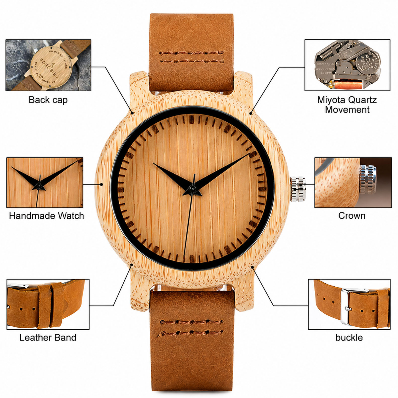 High Quality Watch Bamboo Case - огляд і ціна Couple Watches Smartwatch