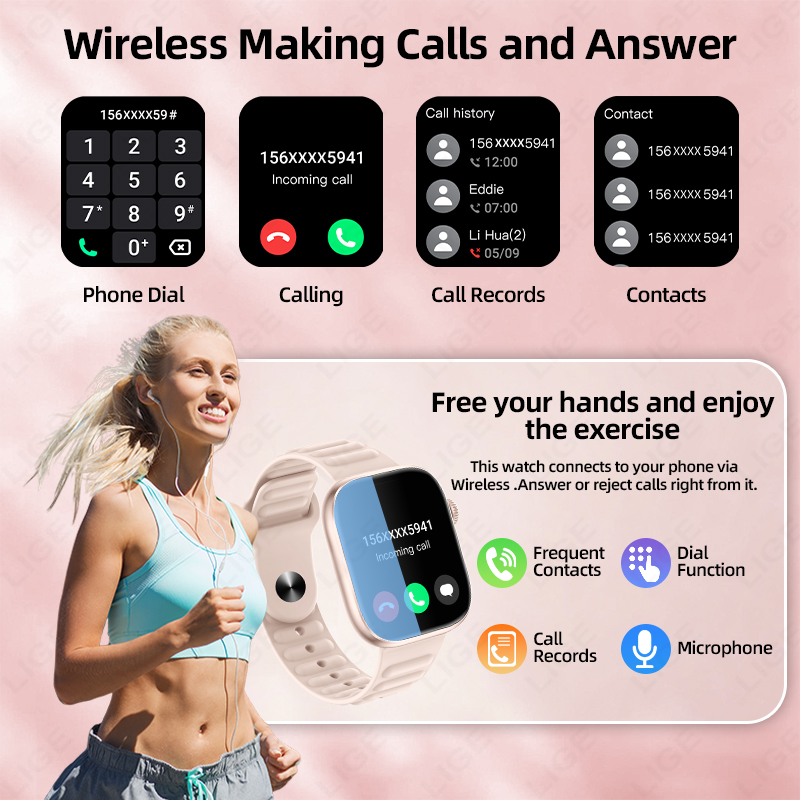 LIGE 2026 NEW Smart Watch Hear - огляд і ціна Couple Watches Smartwatch