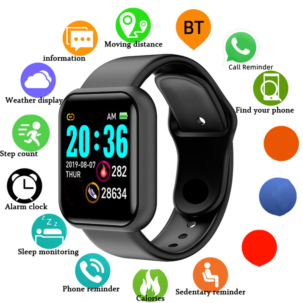 Men Smart Watches Color Screen - огляд і ціна Watch Smart Y68