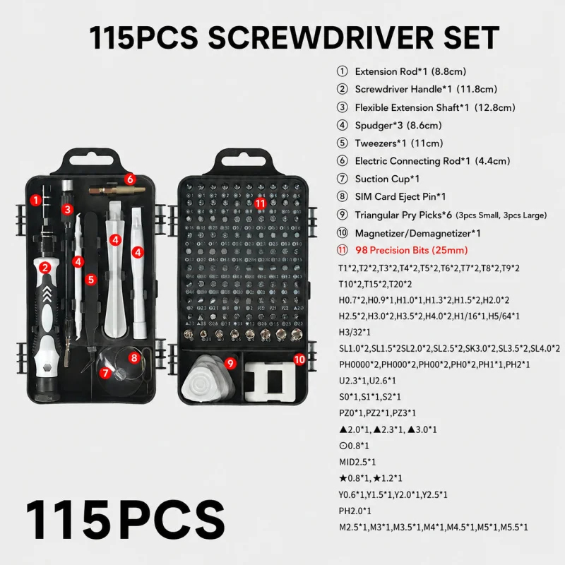 Portable 115in1 Magnetic Screw - огляд і ціна Watchmaker Screwdriver