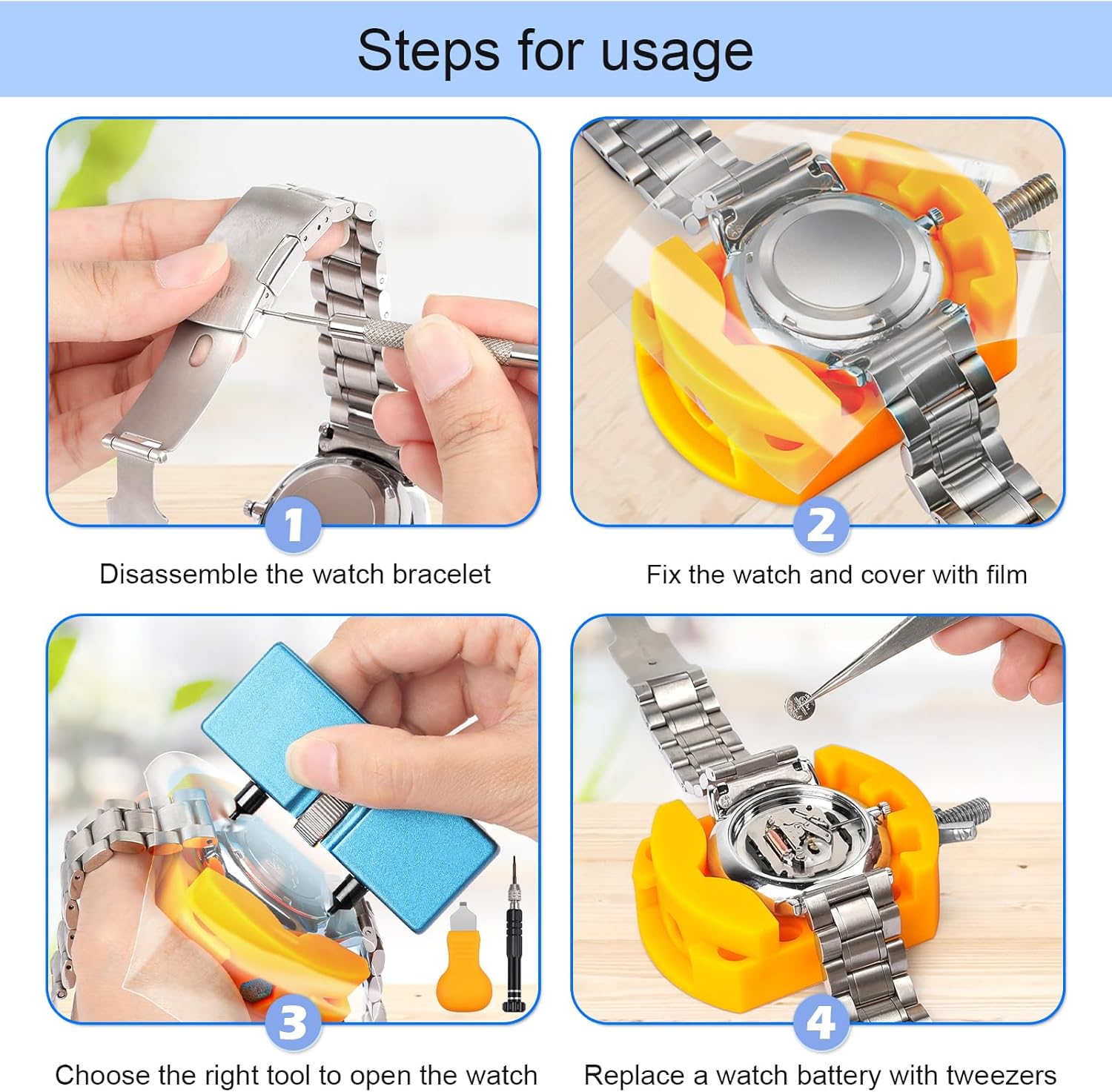 32 pcs Watch Battery Replaceme - огляд і ціна Watchmaker Screwdriver