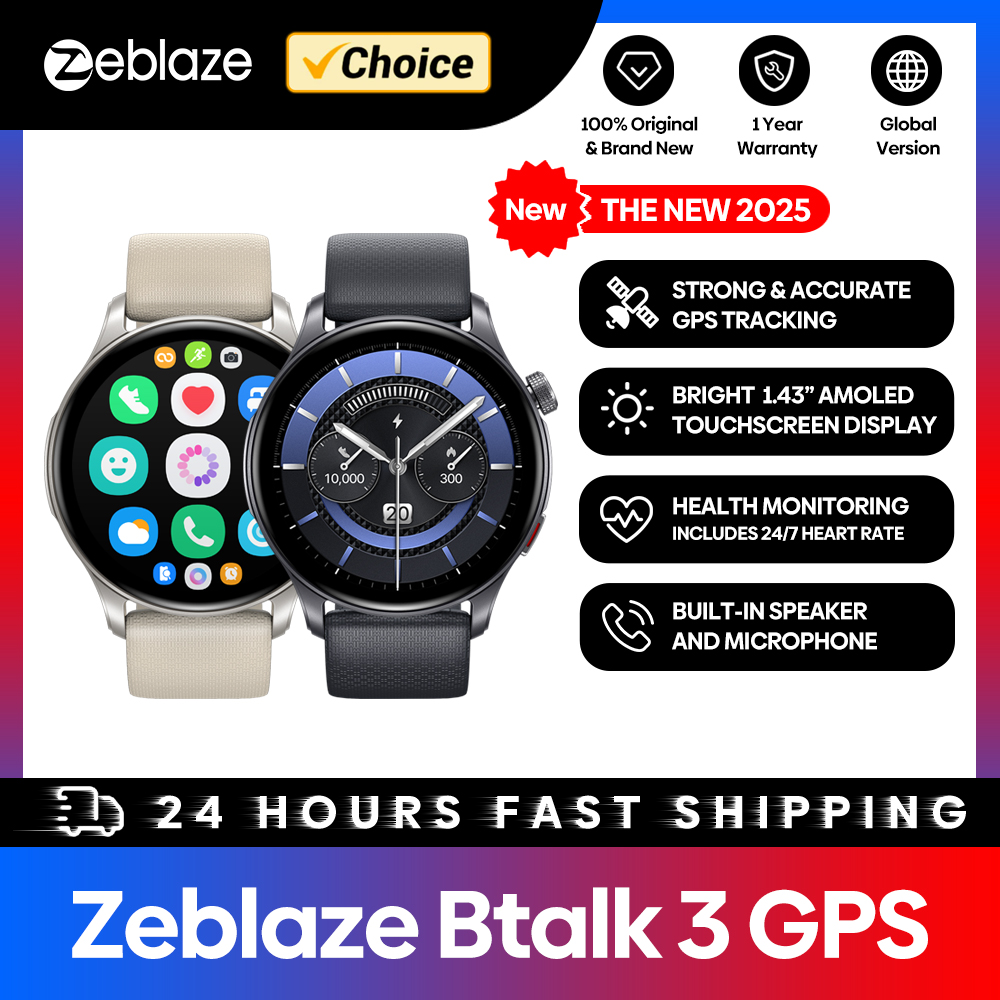 New Zeblaze Btalk 3 GPS Smartw - огляд і ціна Heart Rate Gps Watch