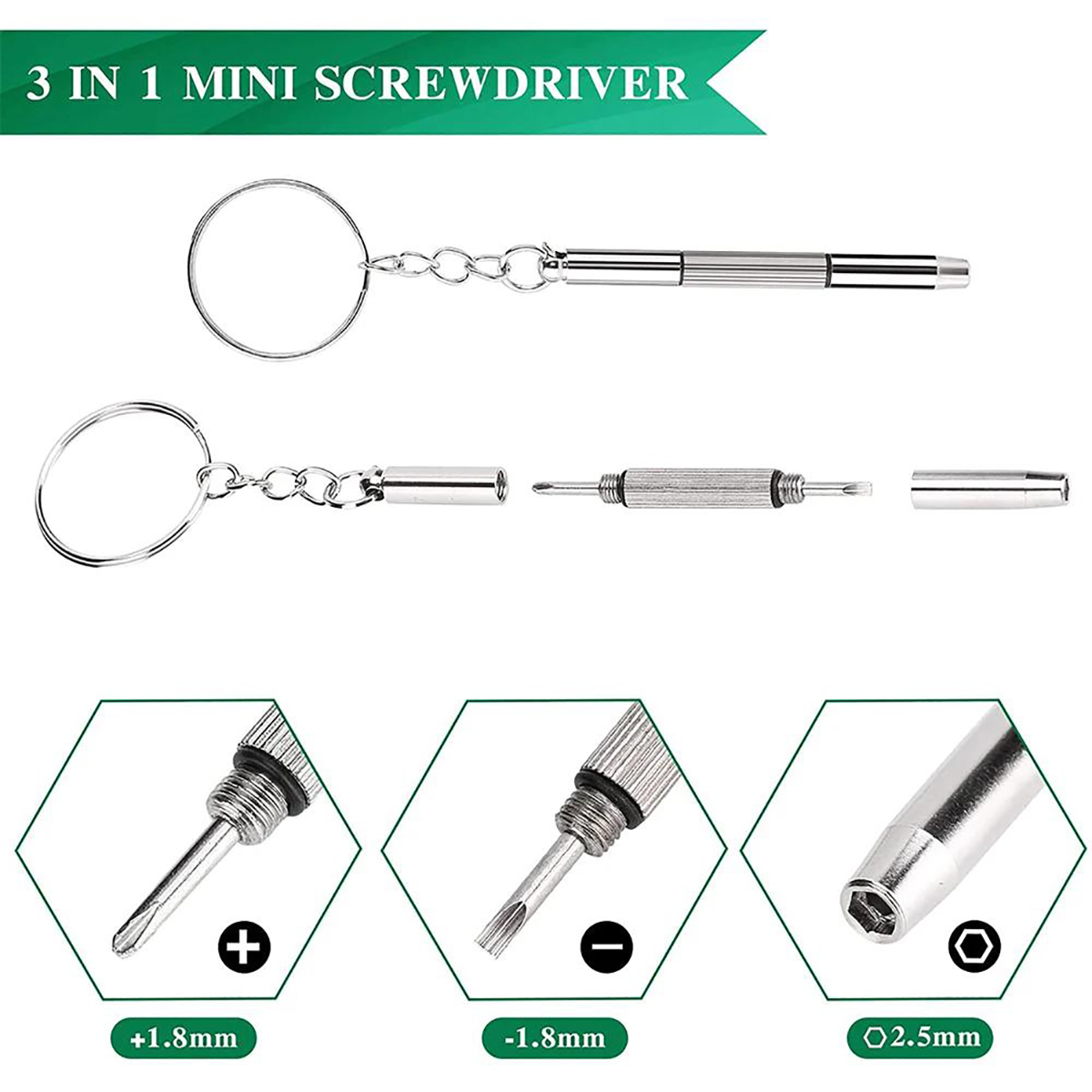 1/2/10pcs Mini 3 in1 Screwdriv - огляд і ціна Watchmaker Screwdriver