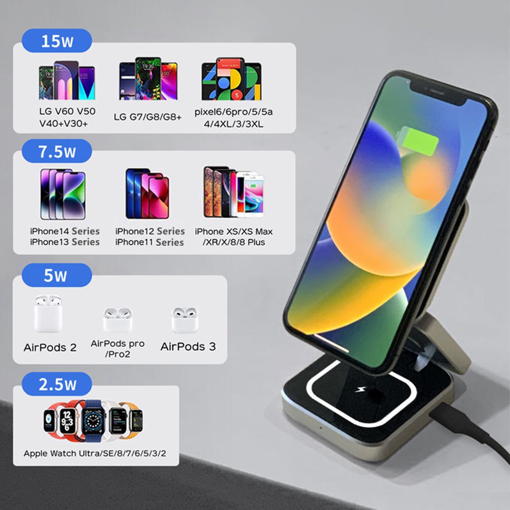 Foldable Magnetic Wireless Cha - огляд і ціна Smartwatch Apple Watch