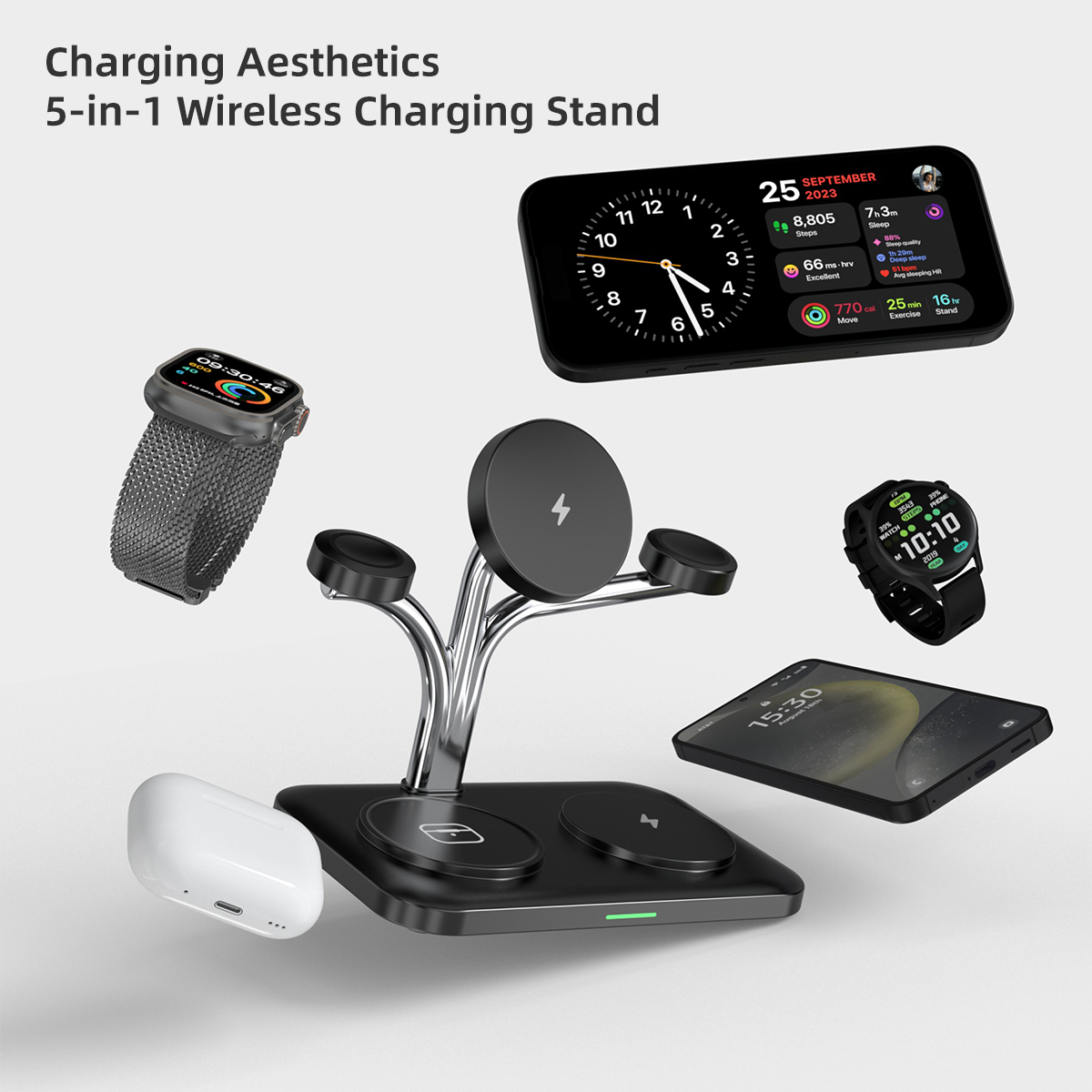 5 IN 1 Magnetic Wireless Charg - огляд і ціна Smartwatch Apple Watch