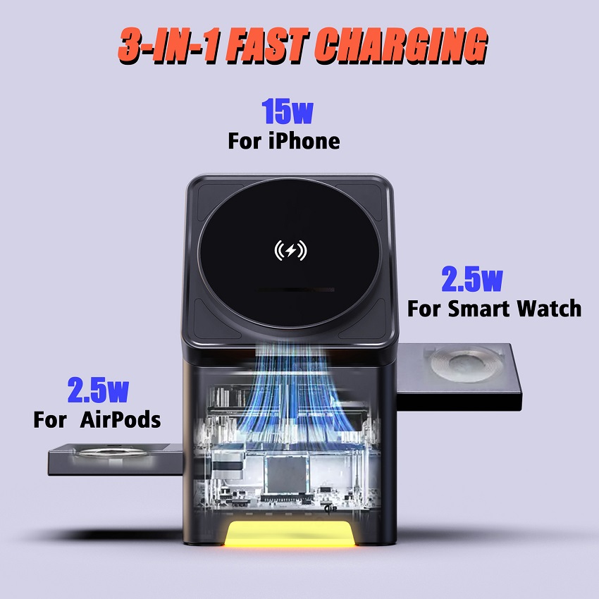 3 in 1 Magnetic Wireless Charg - огляд і ціна Smartwatch Apple Watch