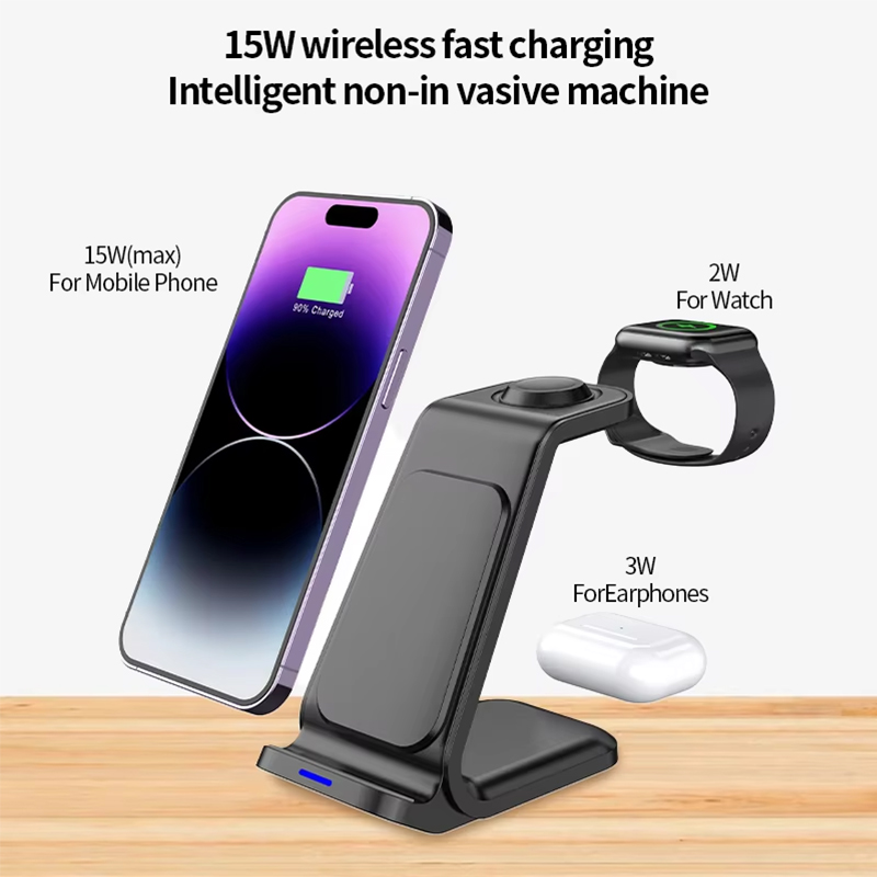15W 3 in 1 Wireless Charger St - огляд і ціна Smartwatch Apple Watch
